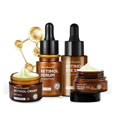 VIBRANT GLAMOUR Retinol Face Eye Cream Serum Facial Skin Care 4PCS/Set by All Mart Bristol Ltd