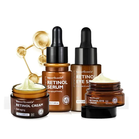 VIBRANT GLAMOUR Retinol Face Eye Cream Serum Facial Skin Care 4PCS/Set by All Mart Bristol Ltd