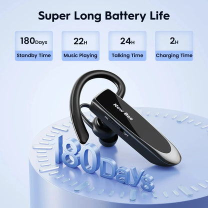 New Bee Bluetooth Wireless Headset Earbuds Earphones With Micro Ear Hook Handsfree for Driving Business Headphones by All Mart Bristol Ltd