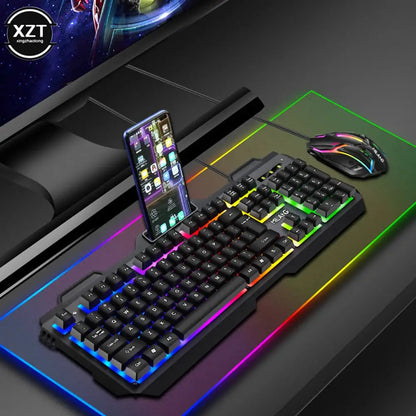 Gamer Keyboard And Mouse PC Gaming Keyboard RGB Backlit Keyboard Rubber Keycaps Wired Keyboard Mouse Gamer Gaming Mouse by All Mart Bristol Ltd