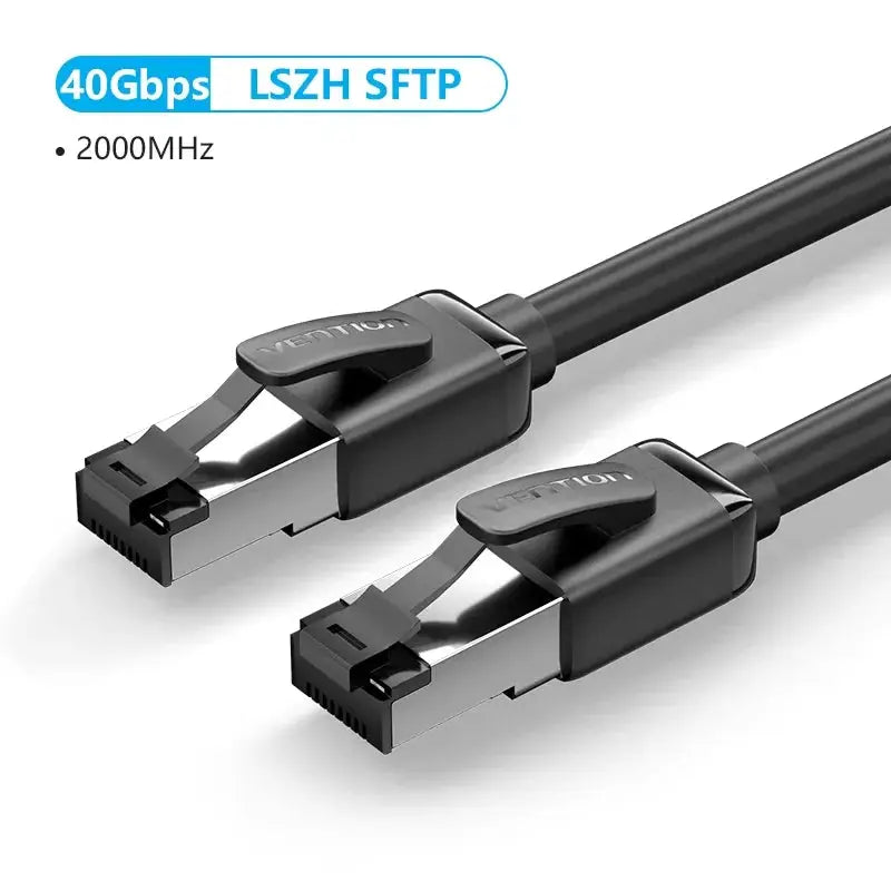 Vention Cat8 Ethernet Cable SFTP 40Gbps 2000MHz Cat 8 RJ45 Network Lan Patch Cord for Router Modem Internet RJ 45 Ethernet Cable by All Mart Bristol Ltd