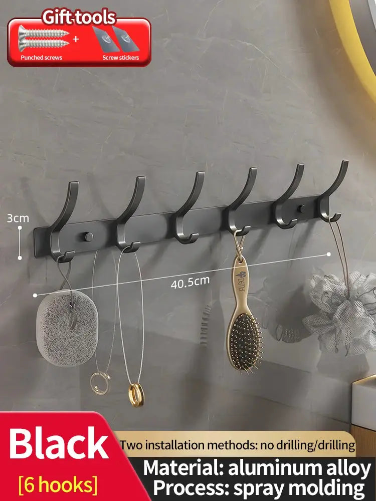 no drill Door Behind Hook Storage Wall Hanging Clothes Hanger Coat Hook Punch-free Hanger Bedroom Organizer Storage Kitchen Acce by All Mart Bristol Ltd
