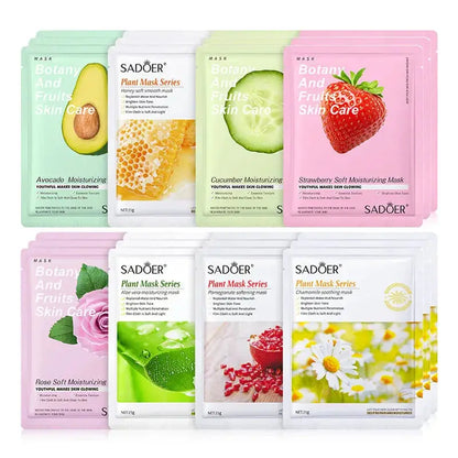 8pcs Natural Plant Face Mask Beauty Skincare Facial Masks Moisturizing Firming Hydrating Facial Mask Face Care Korean Cosmetics by All Mart Bristol Ltd
