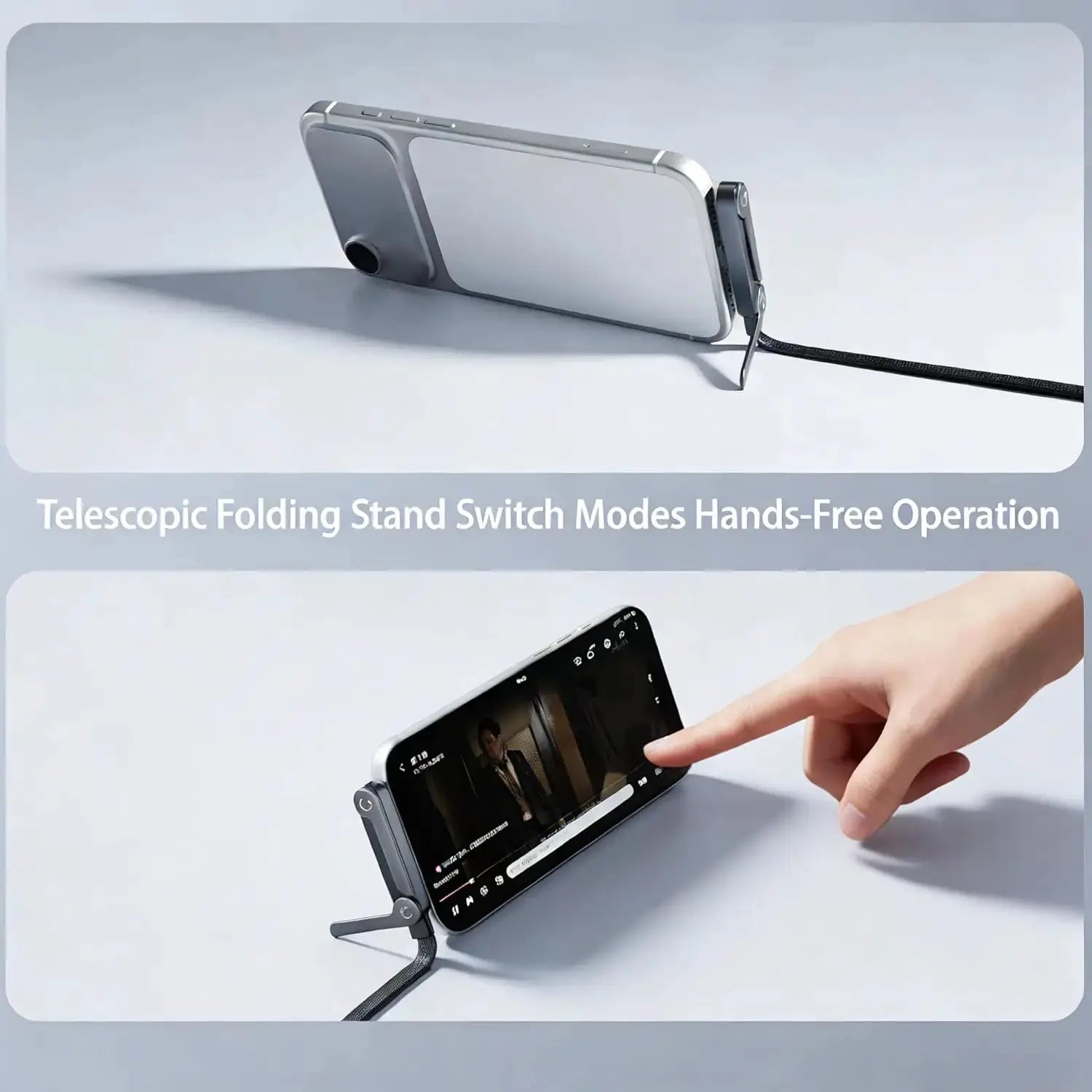 1/2PCS Type C To C Charger Cable 240W Fast Charging Data Line with Built-In Phone Stand for IPhone Samsung Xiaomi Google by All Mart Bristol Ltd