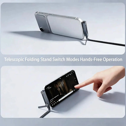 1/2PCS Type C To C Charger Cable 240W Fast Charging Data Line with Built-In Phone Stand for IPhone Samsung Xiaomi Google by All Mart Bristol Ltd