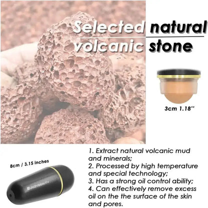 Face Oil Absorbent Volcanic Roller Portable Reusable Oil Control On the Go Instant Results Remove Excess Shine for Oily Skin by All Mart Bristol Ltd