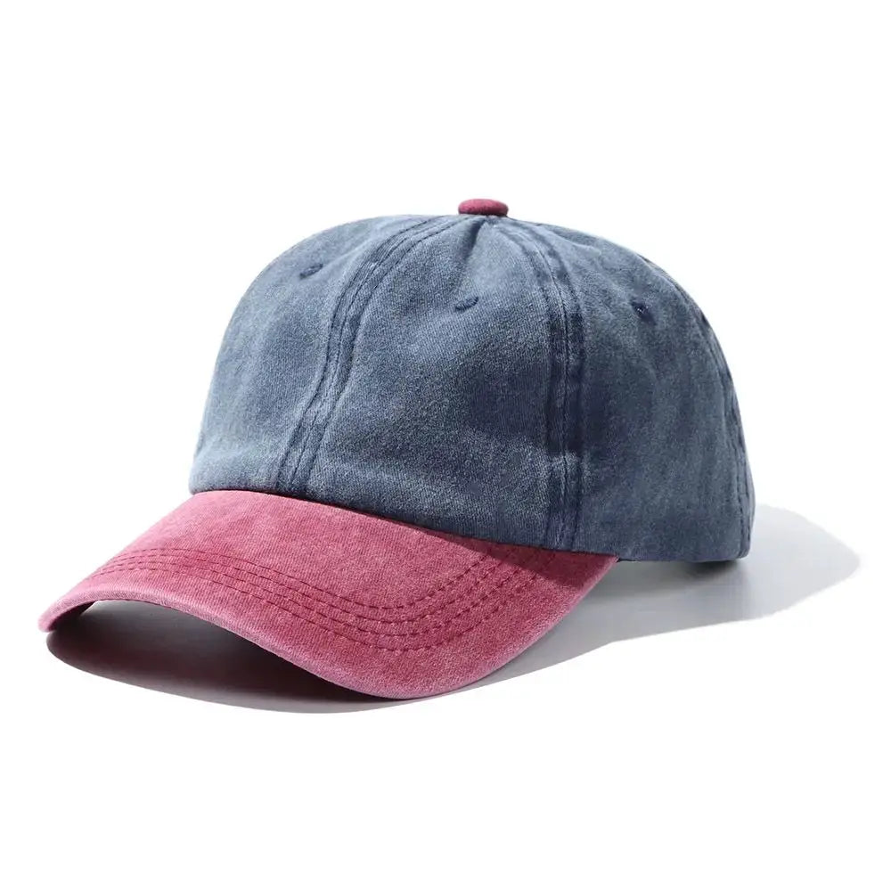 Fashion WASHED DENIM Baseball Cap Men Women Distressed Faded Caps Sunscreen Hats Adjustable Baseball Hats Outdoor Sports Hats by All Mart Bristol Ltd