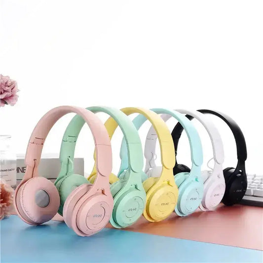 Y08 Headphone Bluetooth Headset Earphone Wireless Headphones Stereo Foldable Sport Gaming Macaron Headphones for Android IOS by All Mart Bristol Ltd