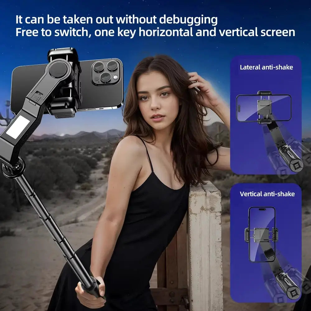 Handheld Gimbal Stabilizer Smartphone Camera Stabilizer Selfie Stick Tripod Stand Wireless Remote for IPhone Android by All Mart Bristol Ltd