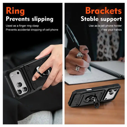 Case For iPhone 17 16 15 14 13 Pro Max Plus 17 Air Magnetic Rotated Ring Kickstand Heavy Duty Drop Protection Wallet Armor Cover by All Mart Bristol Ltd