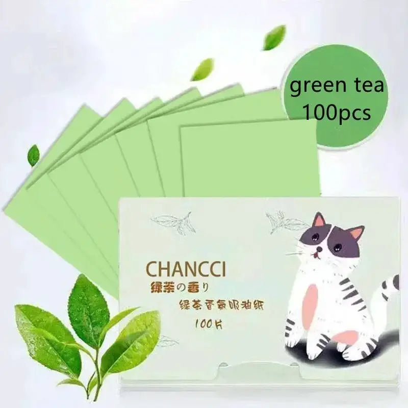 100Pcs/box Face Oil Blotting Paper Protable Matting Face Wipes Facial Cleanser Oil Control Oil-absorbing Face Cleaning Tools New by All Mart Bristol Ltd
