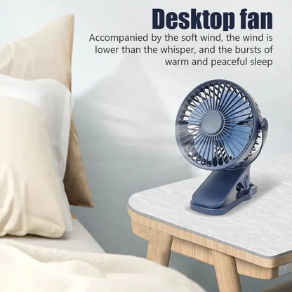 Portable Mini Hand Clip Fan USB Quiet Desktop Electric Fan High Quality Student Dormitory Small Cooling Ventilador fan Air Coole by All Mart Bristol Ltd
