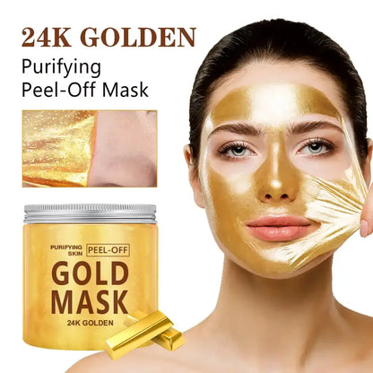 200g KOEC Gold Purifying Peel-Off Facial Mask Deep Clean Nourishing Oil-Control Smoothing Aloe Vera Extract Collagen Niacinamide by All Mart Bristol Ltd