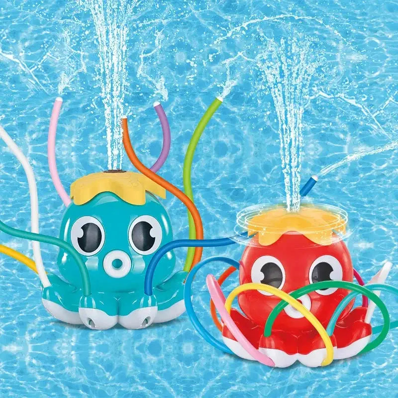 Sprinkler Rotating Spray Outdoor Games for Kids Garden Octopus Summer Water Toy Backyard Yard Cartoon Splash Baby Bath Toys Gift by All Mart Bristol Ltd