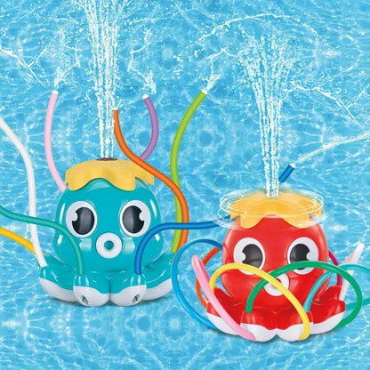 Sprinkler Rotating Spray Outdoor Games for Kids Garden Octopus Summer Water Toy Backyard Yard Cartoon Splash Baby Bath Toys Gift by All Mart Bristol Ltd