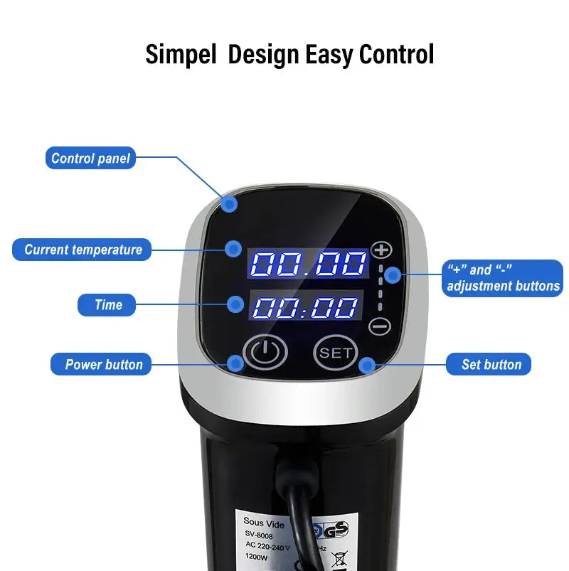 BioloMix 2.55 Generation IPX7 Waterproof Vacuum Sous Vide Cooker Immersion Circulator Accurate Cooking With LED Digital Display by All Mart Bristol Ltd