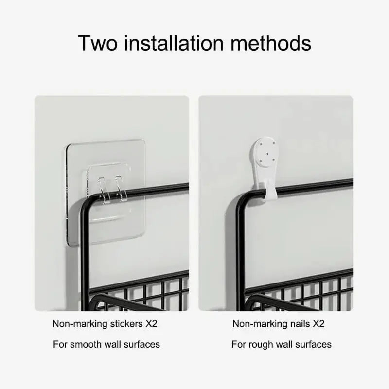 Kitchen Wall Mount Storage Rack Non Perforated Wall Mounted Storage Rack Wall Shelf Spice Rack Kitchen Rack Dish Rack Sink Rack by All Mart Bristol Ltd