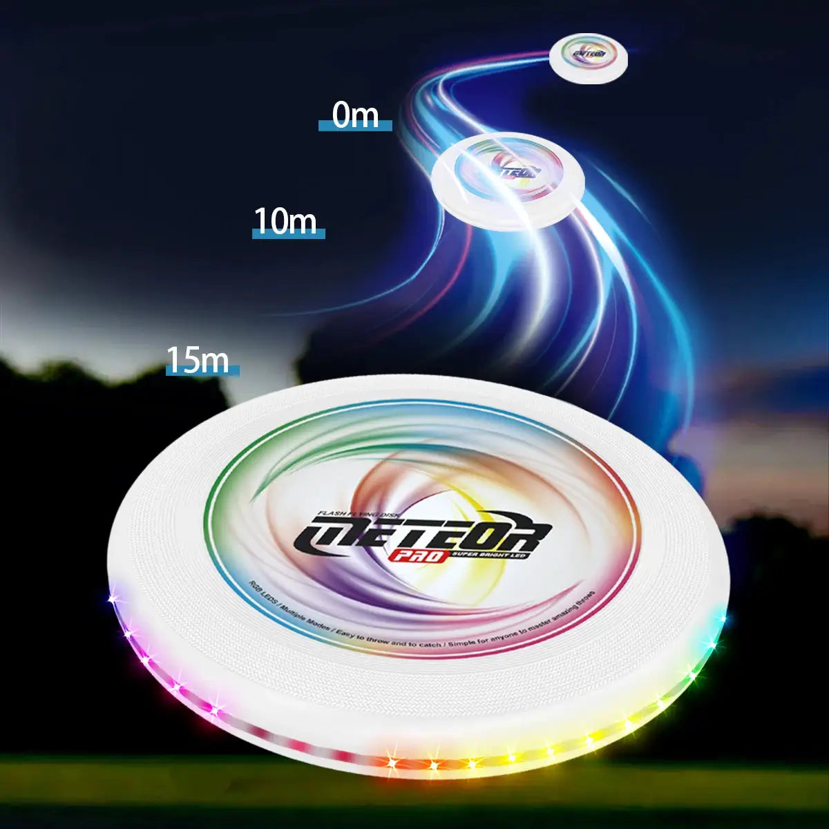 LED Flying Disc, Noctilucence Colorful Outdoor Leisure Toys Various Lighting Changes Lightweight and Fun Sport Game Gifts by All Mart Bristol Ltd