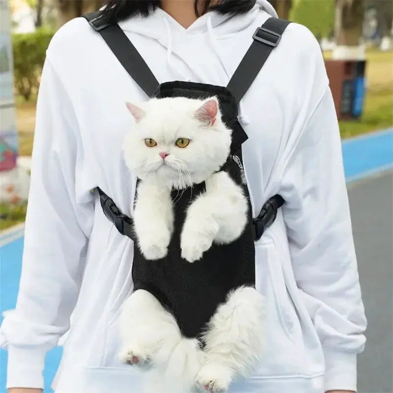 Adjustable Cat Carrier Bag Pet Double Shoulder Backpack Portable Bag Outdoor Travel Camping Hiking Cat Bag Dog Bag by All Mart Bristol Ltd