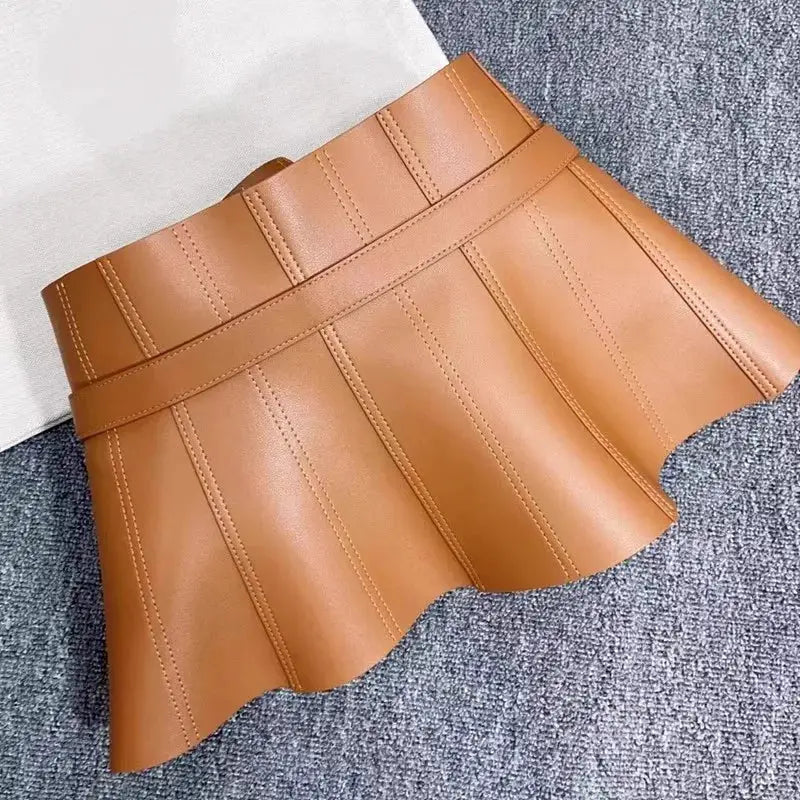 Women's Fashion PU Leather Corset Female Cummerbund Coat Waistband Dress Decration Wide Belt J223 by All Mart Bristol Ltd