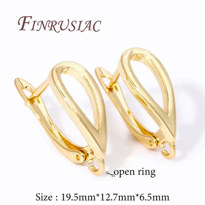 Trendy French Earring Hooks Clasp Accessories For Earrings 18K Gold Plated Earwires Fasteners Findings For DIY Women's Jewelry by All Mart Bristol Ltd