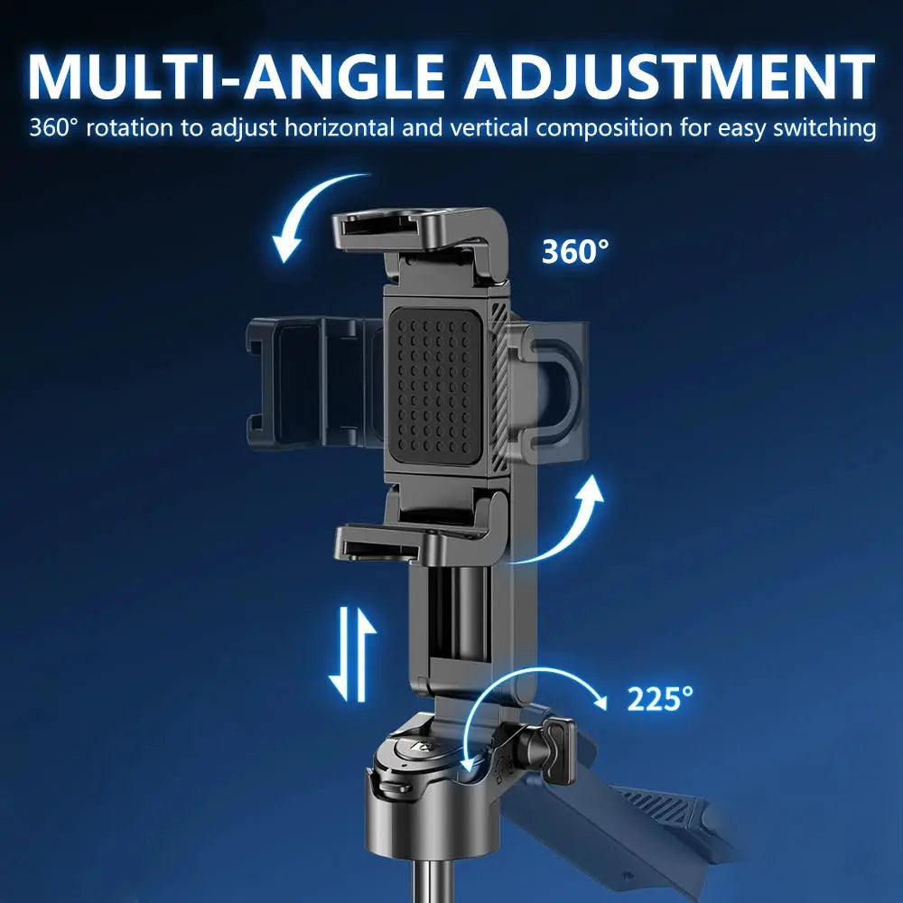 Handheld Selfie Stick Tripod Stand Foldable Phone Holder With Bluetooth Remote Portable Keychain for Smartphone by All Mart Bristol Ltd