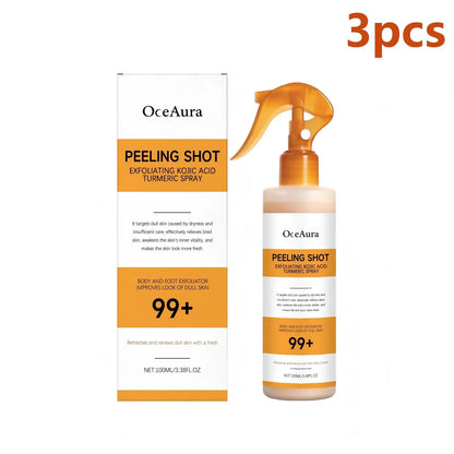 OceAura Peel Shot Kojic Acid Turmeric Spray Dead Skin Remover Smooth Body Exfoliant Improve Dullness Refreshing Hydrating Spray by All Mart Bristol Ltd