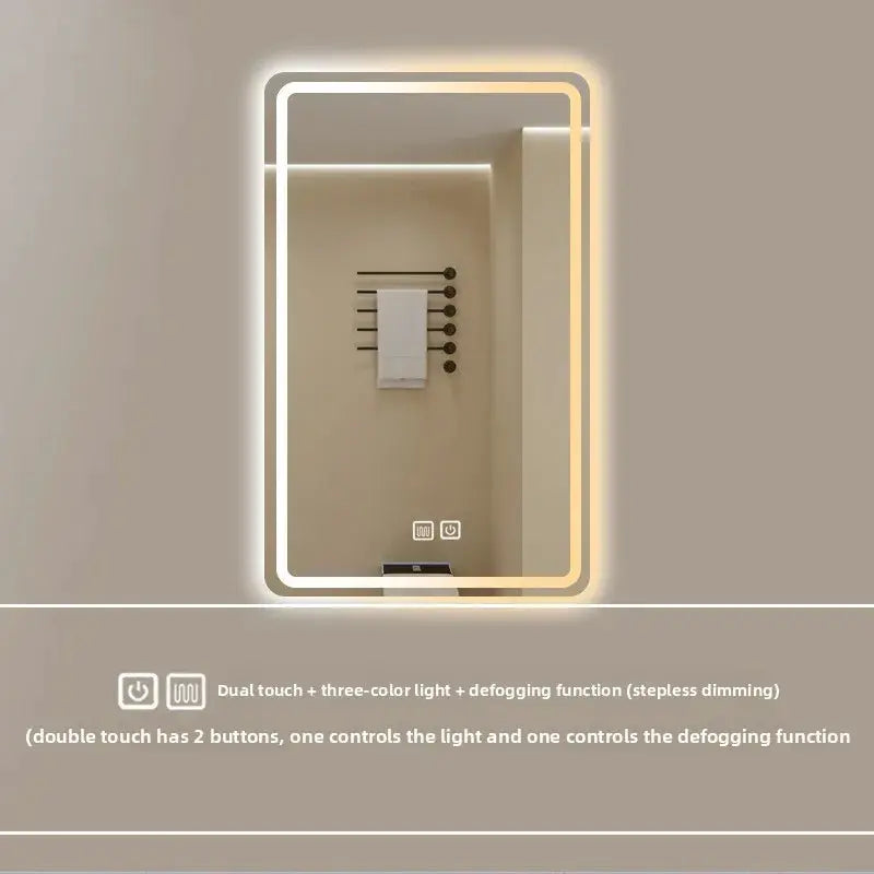 New Smart Mirror Wall Hanging LED High Definition Induction Anti-fog Bathroom Mirror Touch Screen 23.5 * 15.5 Inches Vanity by All Mart Bristol Ltd