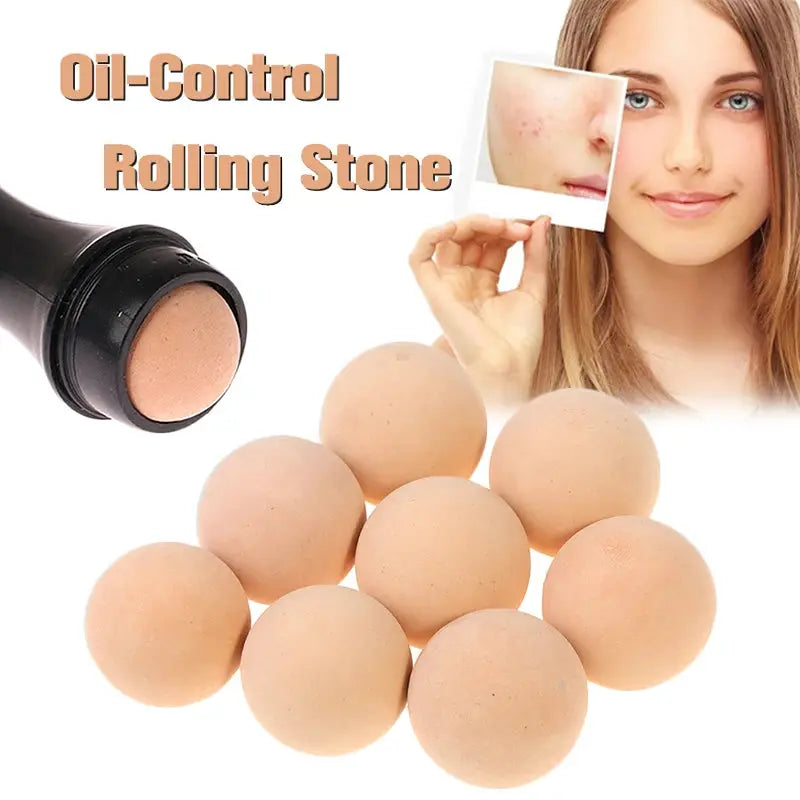 2Units Oil-Absorbing Volcanic Stone Multi-size Washable Reusable Face Roller Ball Natural Volcanic for Excess Oil Blotting Tools by All Mart Bristol Ltd