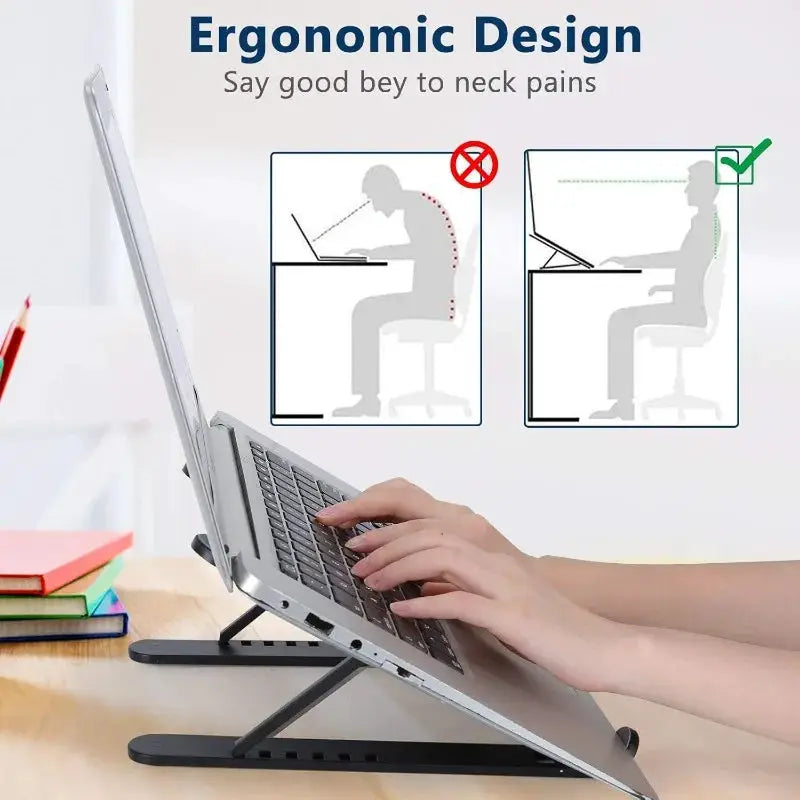 Foldable Laptop Stand Portable Notebook Support Base Holder by All Mart Bristol Ltd