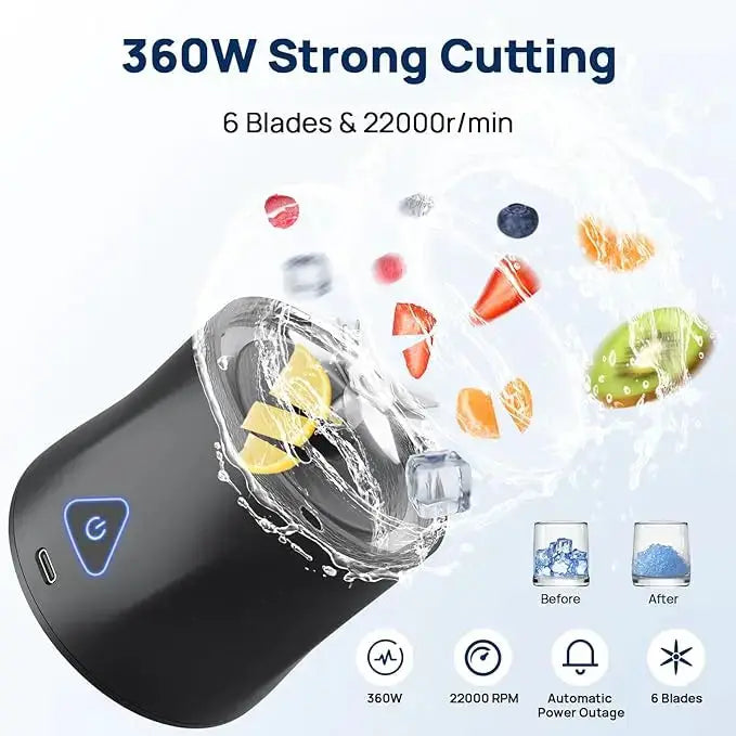 Portable 22oz Tritan Personal Blender with 360W Motor by All Mart Bristol Ltd