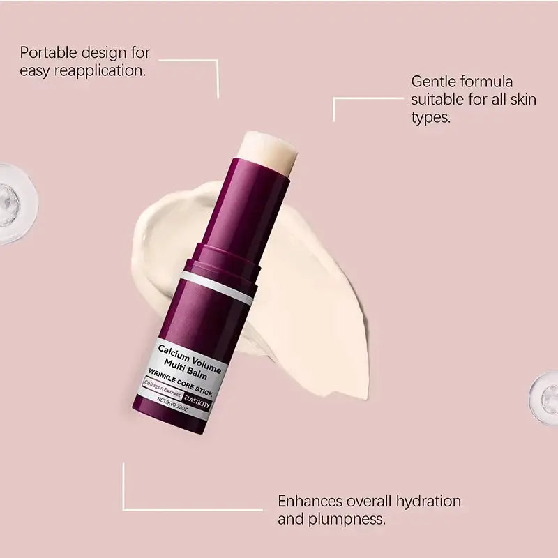 Calcium Volume Multi Balm Korean Skincare Stick,Face & Eye Cream,Collagen Deep Moisturizing Anti-Wrinkle,Suitable for Pre Makeup by All Mart Bristol Ltd