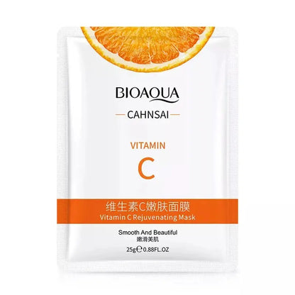 10pcs BIOAQUA Vitamin C Facial Mask Face skincare Moisturizing Face Mark Brightening Repairing Facial Masks for Face Skin Care by All Mart Bristol Ltd