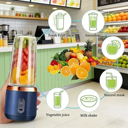 Portable Electric Fruit Juicer Blender 400ML 6 Blade Mixer by All Mart Bristol Ltd