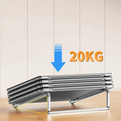 Universal Laptop Stand Foldable Adjustable Aluminum Alloy Notebook Holder Desktop Bracket for MacBook Air Pro Xiaomi by All Mart Bristol Ltd