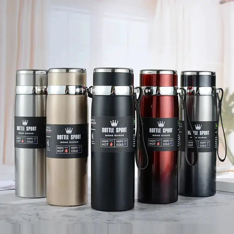 1000ml Thermal Water Bottle Thermos Vacuum Flask Double Stainless Steel Coffee Tea Insulated Cup Leakage-proof for Office by All Mart Bristol Ltd