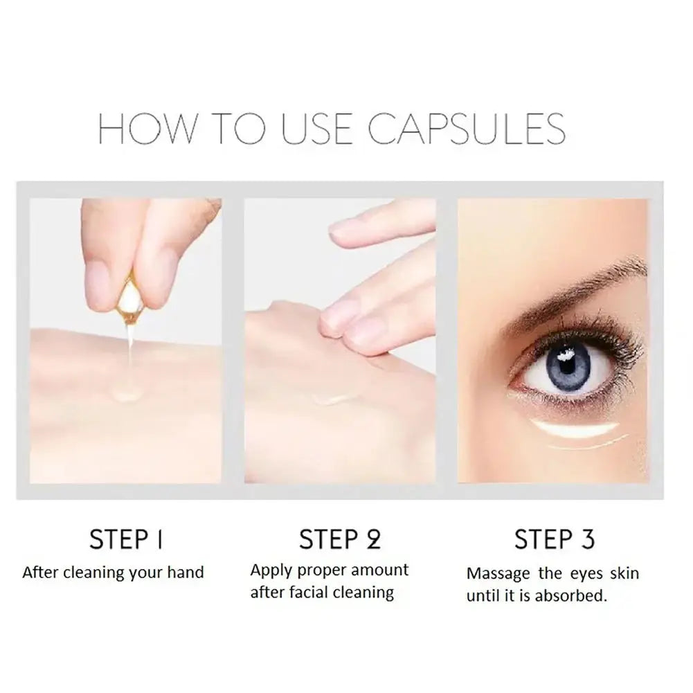 Sixth Peptide Eyes Serum Capsule Essence Dilute Dark Circles Eye Bag Placenta Eye Skincare Essence Korean Skin Care Product by All Mart Bristol Ltd