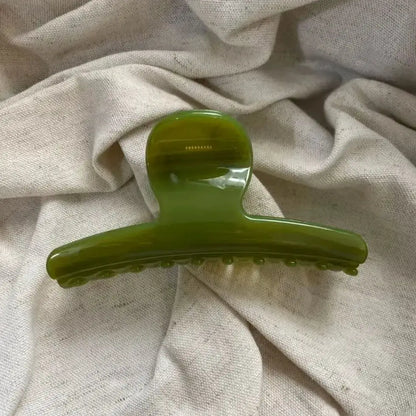 2Pcs French Style Woman Exquisite Green Jelly Arc Shark Hair Claw Clip Barrettes Ponytail Clamp Party Headwear Hair Accessories by All Mart Bristol Ltd