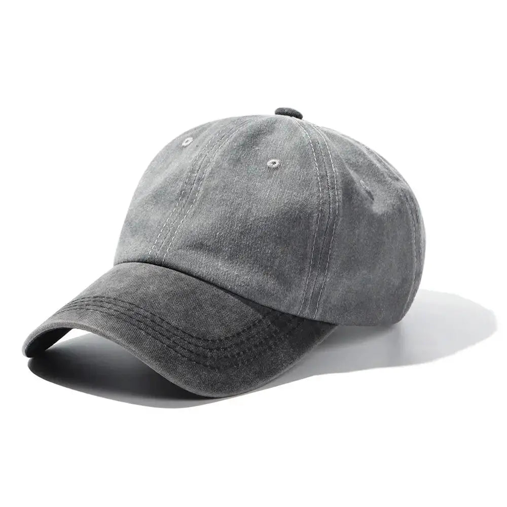 Fashion WASHED DENIM Baseball Cap Men Women Distressed Faded Caps Sunscreen Hats Adjustable Baseball Hats Outdoor Sports Hats by All Mart Bristol Ltd
