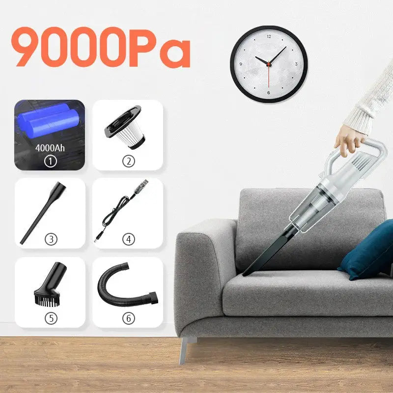 Handheld Vacuum Cleaner Wireless Vacuum Cleaner Cordless car Household Appliances 9000Pa/12000Pa Big Suction Vacuum Cleaner by All Mart Bristol Ltd