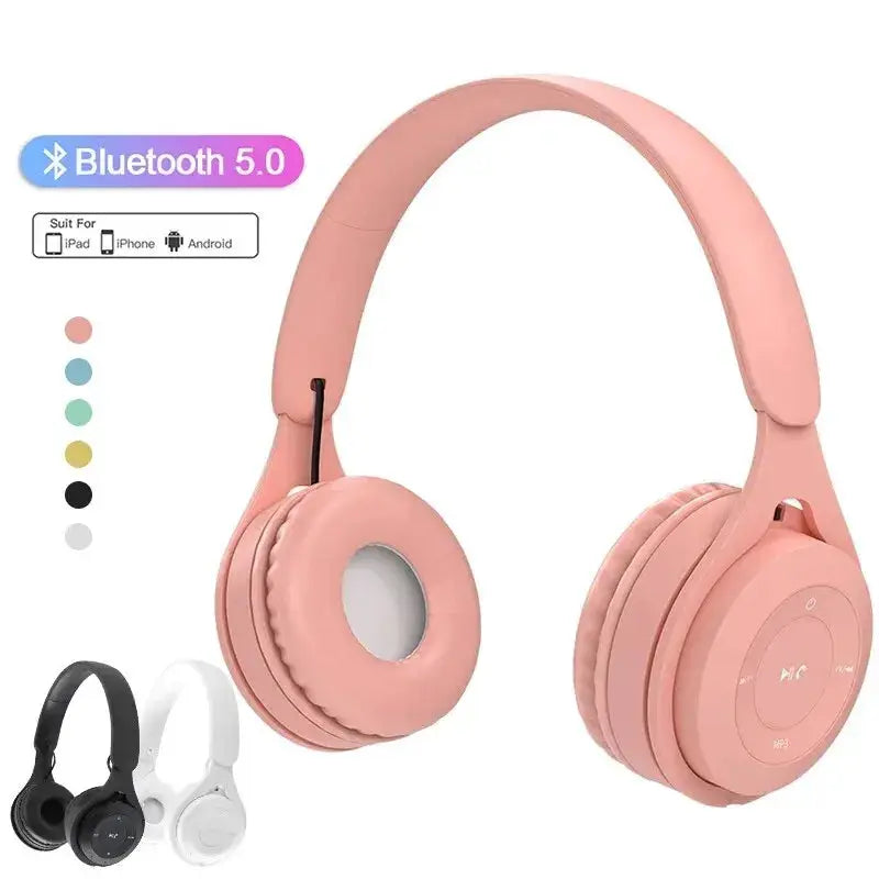 Y08 Headphone Bluetooth Headset Earphone Wireless Headphones Stereo Foldable Sport Gaming Macaron Headphones for Android IOS by All Mart Bristol Ltd