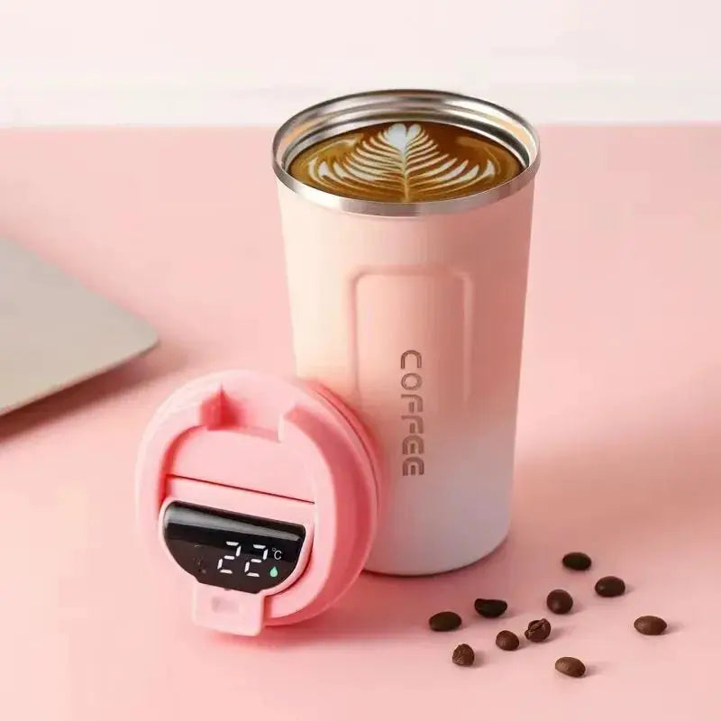 380/510ml Thermos Coffee Mug Stainless Steel Coffee Cup Temperature Display Vacuum Flask Thermal Tumbler Insulated Water Bottle by All Mart Bristol Ltd