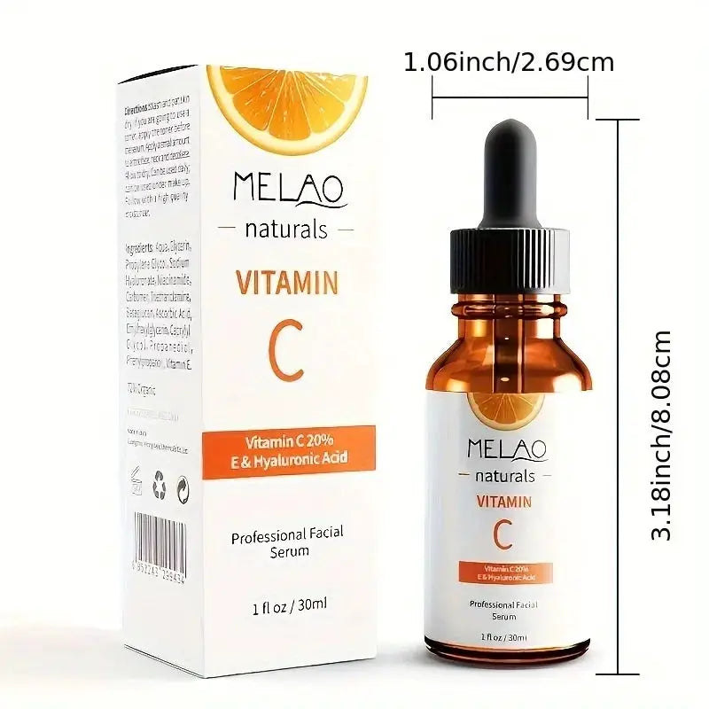 MELAO VITAMIN C SERUM Facial Serum with Vitamin C, Hyaluronic Acid, Vitamin E & More – Brightening Serum Even Skin Tone by All Mart Bristol Ltd