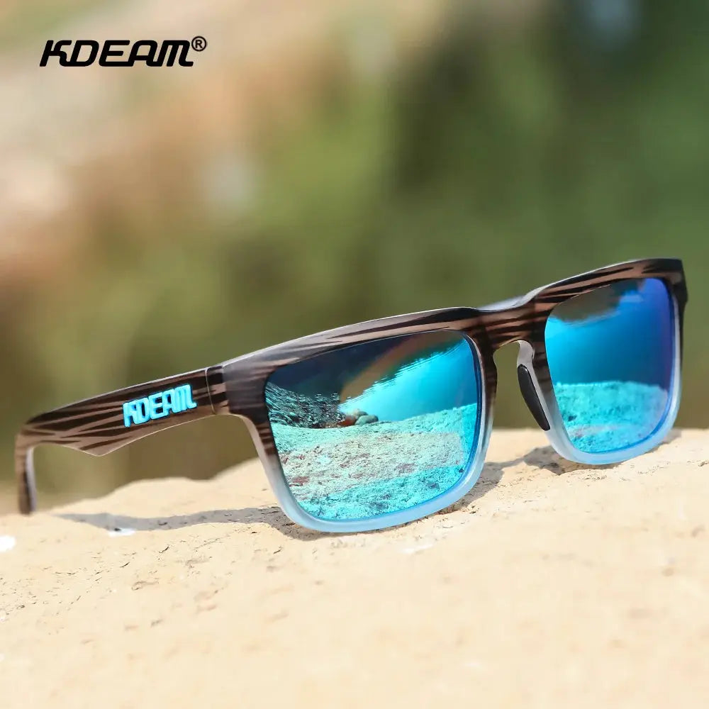 KDEAM 2022 Square Men's Polarized Sunglasses Outdoors Lifestyle Coating Sun Glasses New Matching Colors With Box by All Mart Bristol Ltd