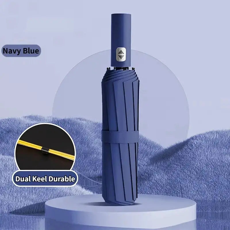 12 Bones Umbrella Windproof Double Layer Umbrella Fully Automatic Rain Umbrella for Men Women Luxury Business Parasol New by All Mart Bristol Ltd