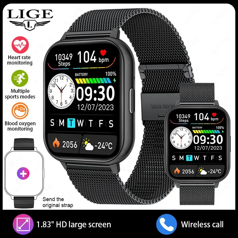 1.83" HD Large Screen 2026 New Smart Watch Bluetooth Call Heart Rate Monitoring Smartwatch Multiple Sport Mode Fitness Bracelet by All Mart Bristol Ltd