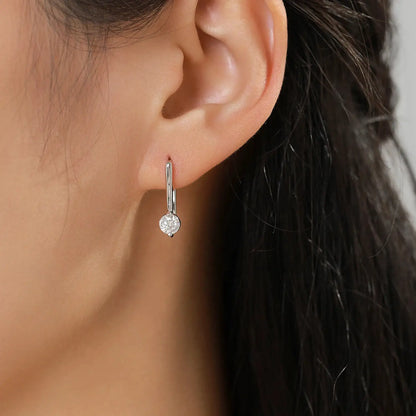 MODIAN Sparkling D Color Moissanite Drop Earrings 925 Sterling Silver Classic Geometric Dangle Earrings For Women Fine Jewelry by All Mart Bristol Ltd