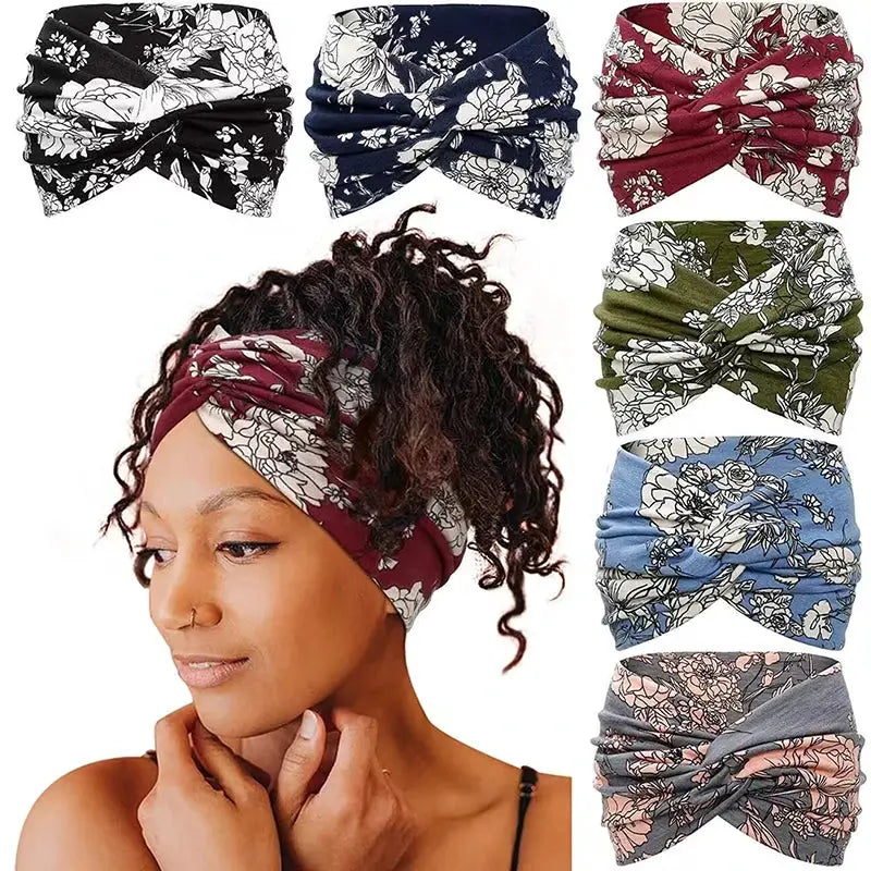 Twisted Wide Headbands for Women Extra Large Turban Workout Headband Fashion Yoga Hair Bands Boho Twisted Thick Hair Accessories by All Mart Bristol Ltd