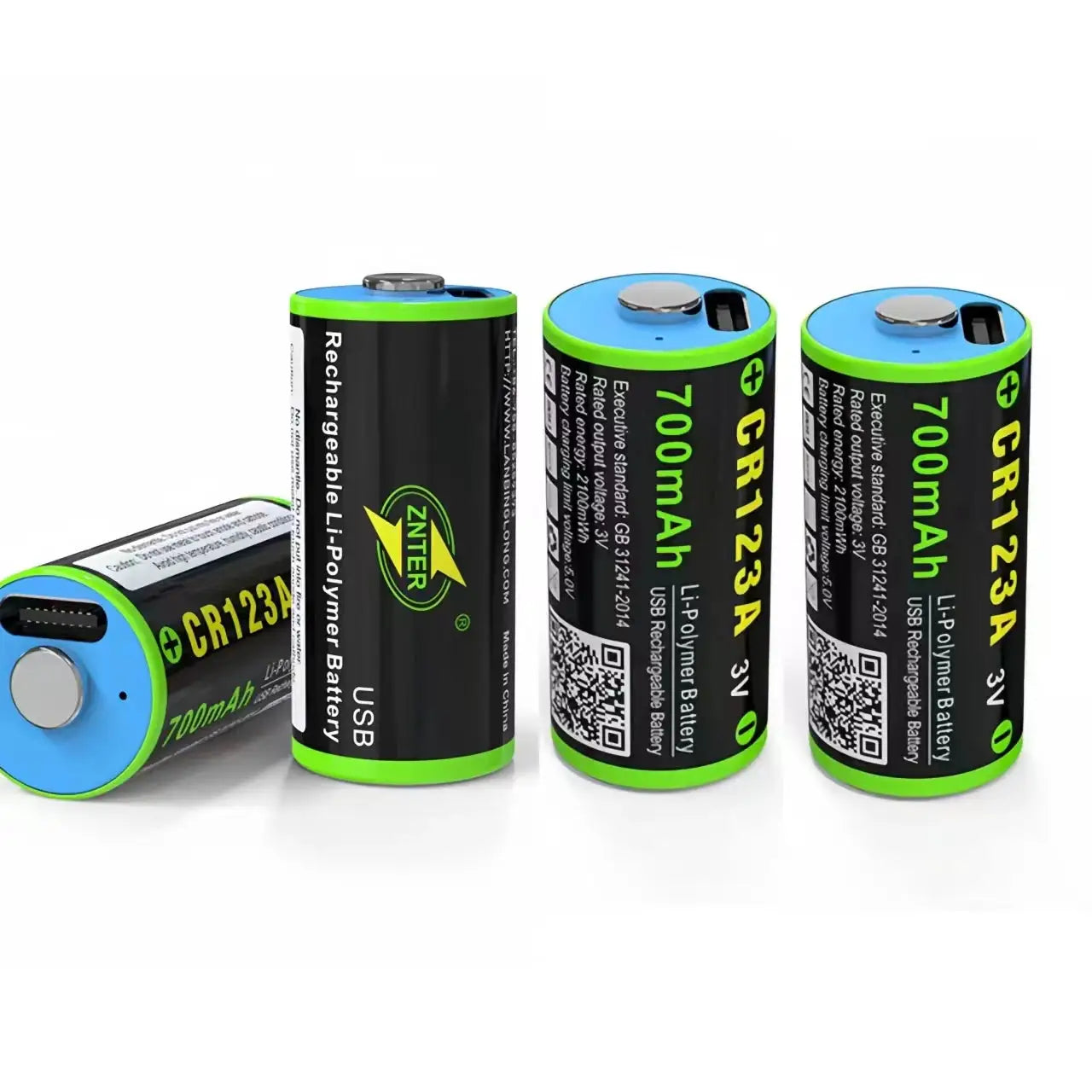 2pcs/lot ZNTER 3.0V CR123A rechargeable battery 700mAh USB rechargeable lithium battery for rangefinder camera lithium battery by All Mart Bristol Ltd