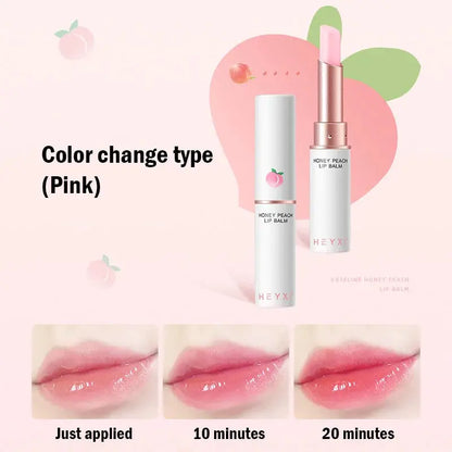Honey Peach Lip Balm Color Change Lipstick Lips Plumper Moisturizing Hydrating Nourishing Beauty Lips Skin Carae Cosmetics by All Mart Bristol Ltd